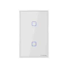 SONOFF - Interruptor Wifi de pared TX RF de 2 canales - Blanco