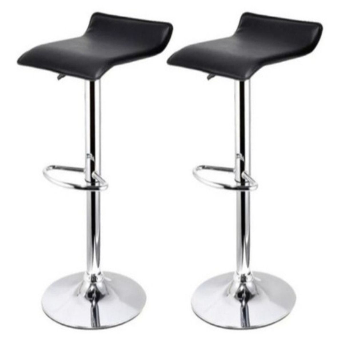 ARTIHOGAR - Pack Sillas Bar Enzo Taburete Belén Regulable Negras