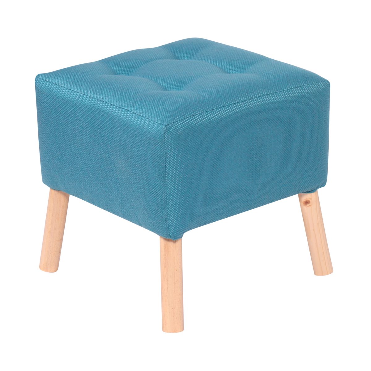 GENERICO - Pouf Alemania Turquesa Omega 42x42x43 cm Máxima Design