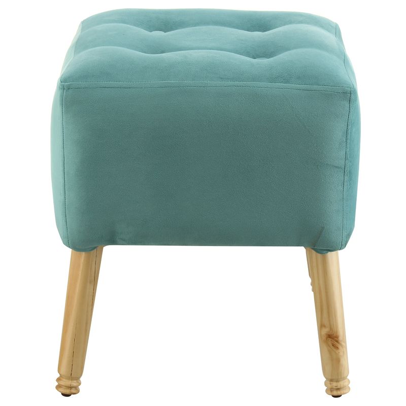 GENERICO - Pouf Alemania Turquesa Diseño felpa 42x42x43 cm Máxima Design