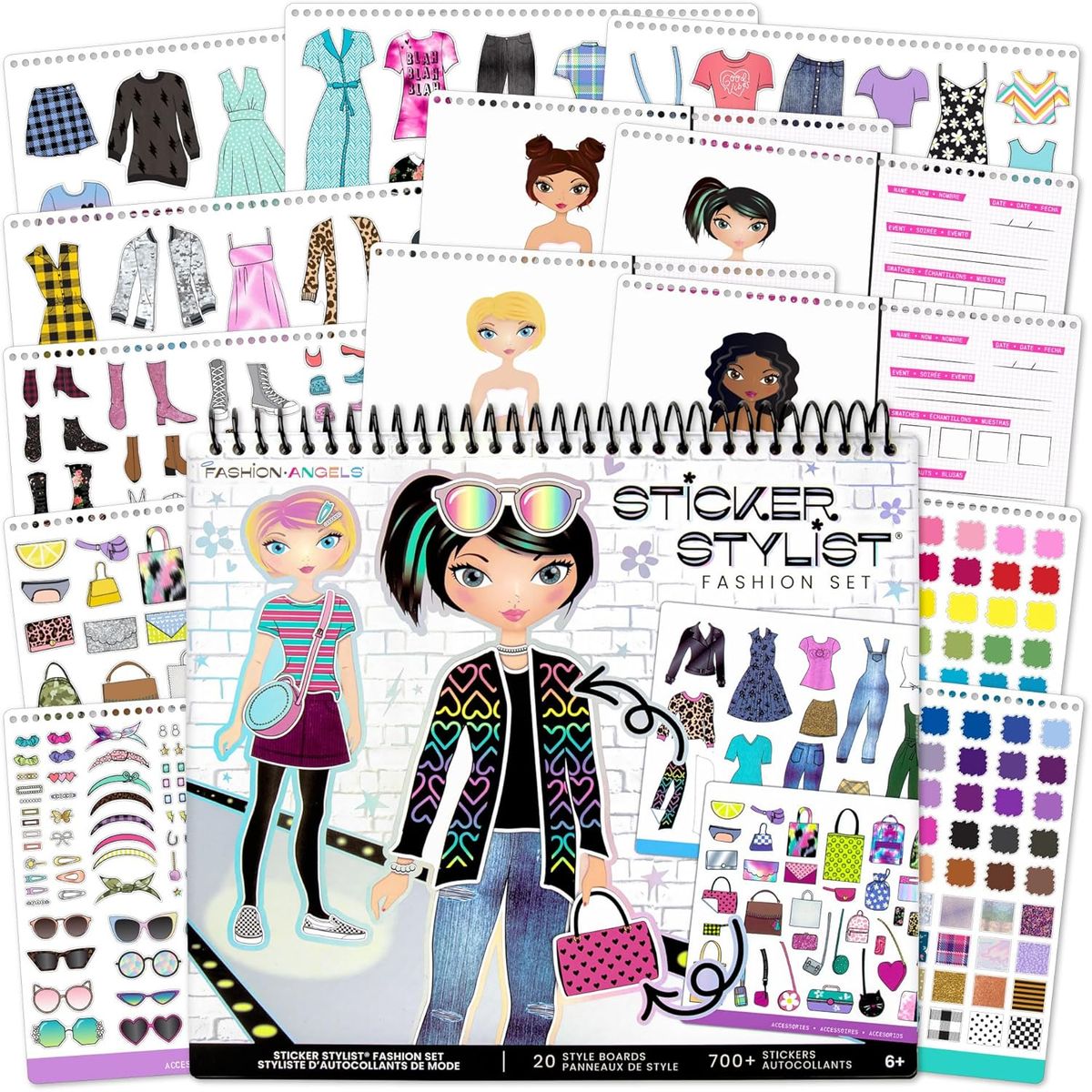 FASHION ANGELS - Cuaderno Para Diseñar Stickers Fashion Angels