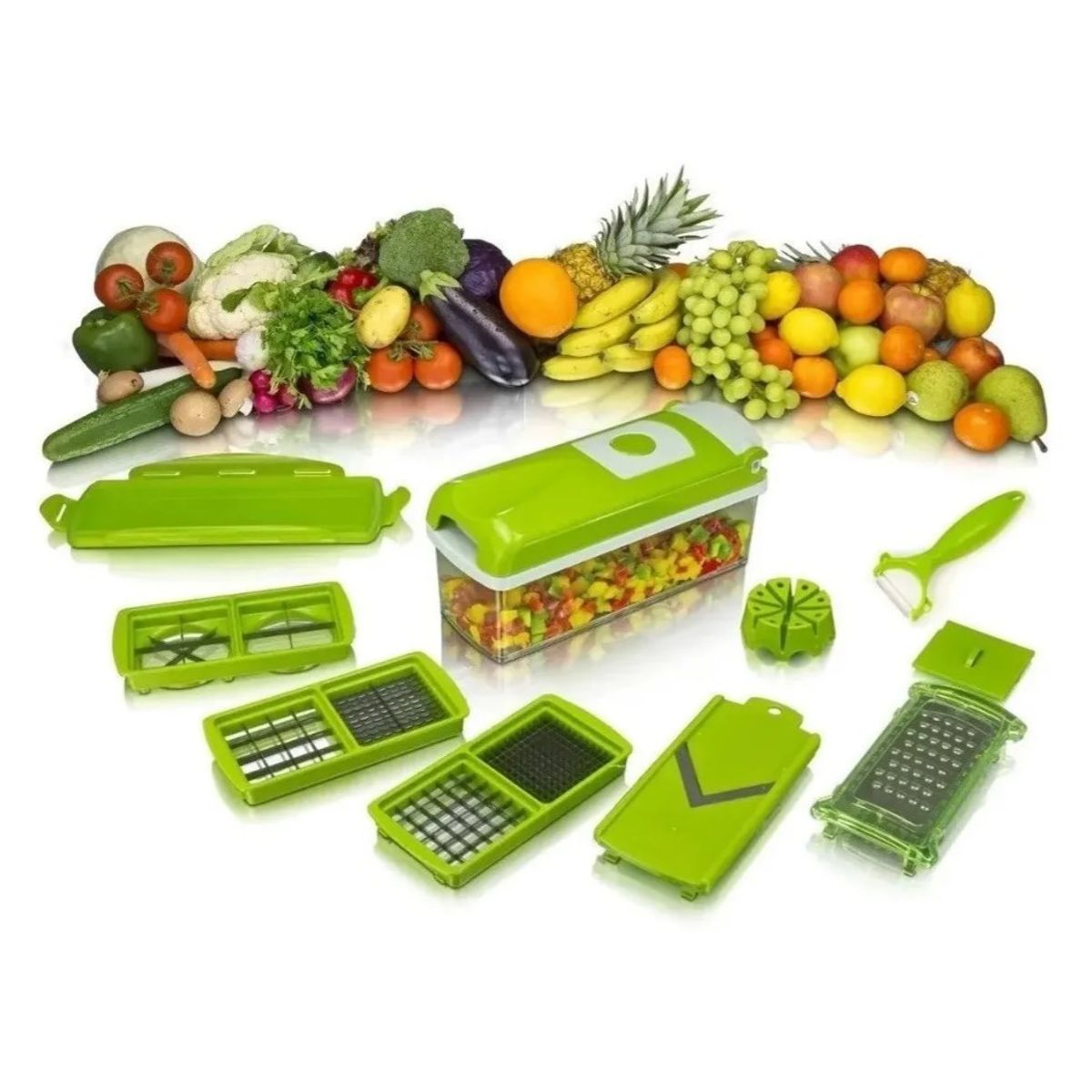 GENERICO - Picador Frutas Verduras Vegetales Rallador Cortador Multiuso Promotodo