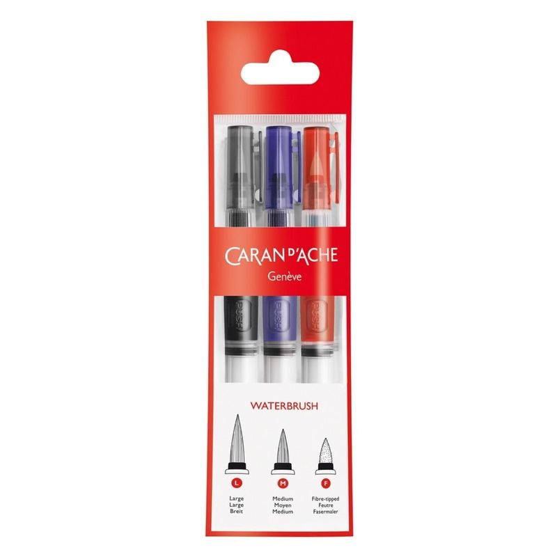 CARAN D'ACHE - Pincel con Depósito De Agua Caran D Ache Set 3