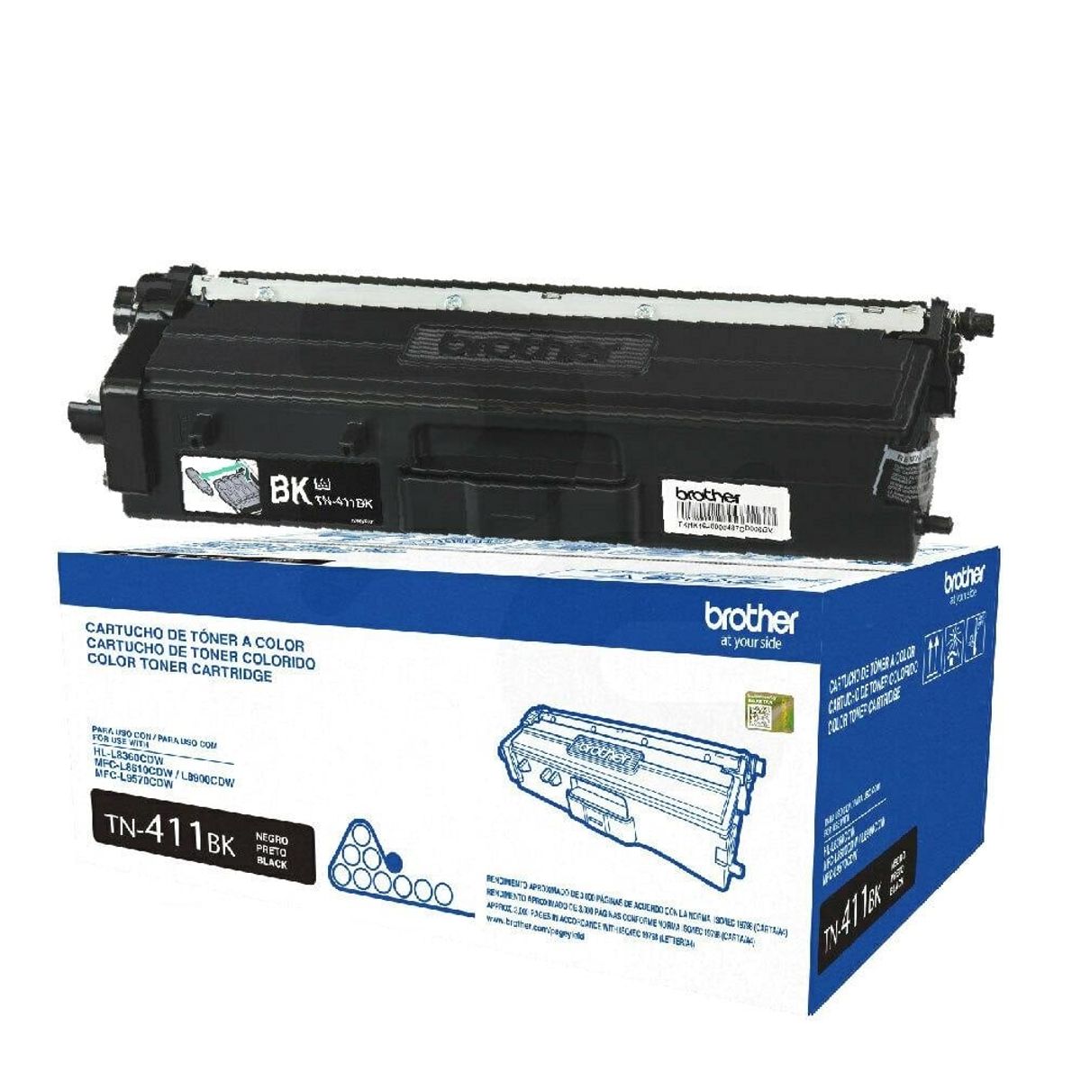 BROTHER - Cartucho de tóner Brother negro TN411BK - Negro