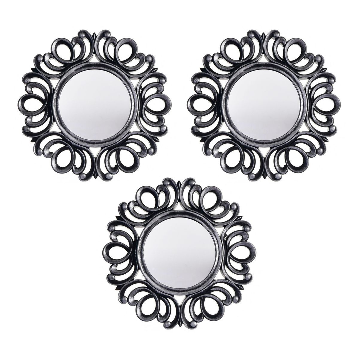 MALLORCA - Set De Espejos Versailles Grey 3 Piezas