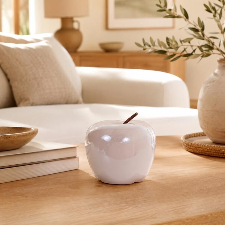 Figura Decorativa Manzana Palau Crema