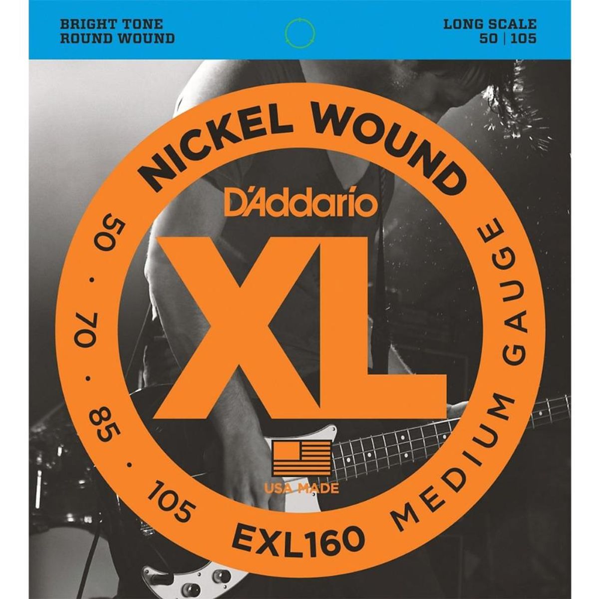 DADDARIO - Cuerdas para bajo D'Addario EXL160 - Plateado