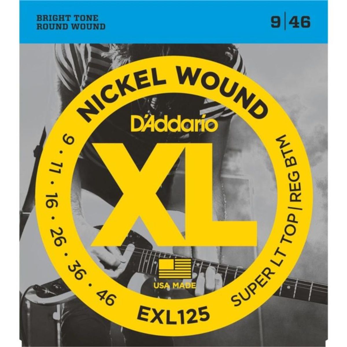 DADDARIO - Cuerdas para Guitarra Electrica D'Addario EXL125 - Plateado