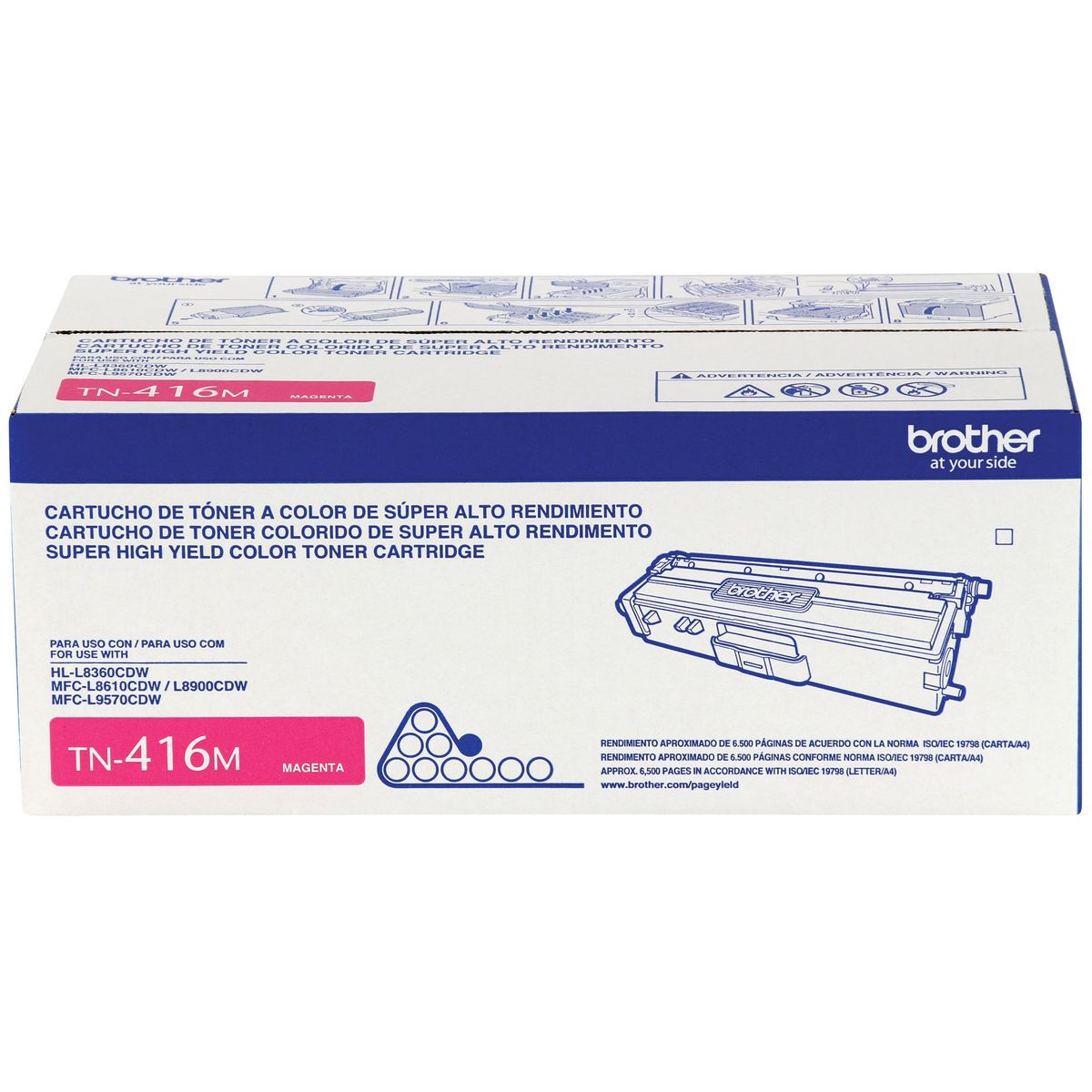 BROTHER - Toner Brother TN-416M Para 6500 Páginas Magenta