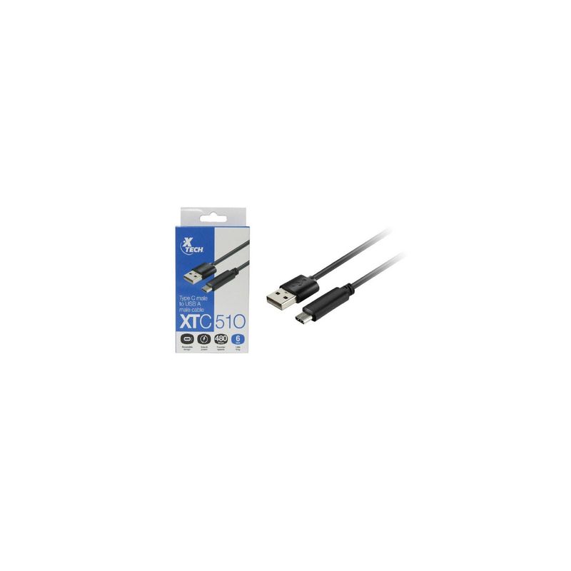 XTECH - Cable Usb Tipo C A Tipo A 2.0 Marca Xtech 1,8 metros XTECH