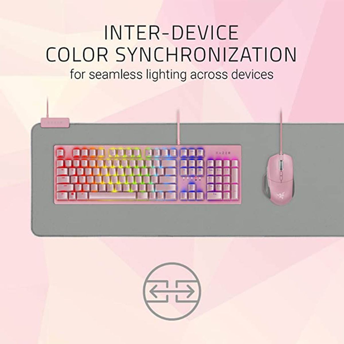 RAZER - Mouse Pad Razer Gamer Goliathus Extended Chroma Quartz RGB Pink XL - Rosa