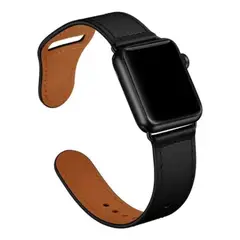 SPACEZAT - Correa Compatible c/ Apple Watch Cuero 38/40mm Negro