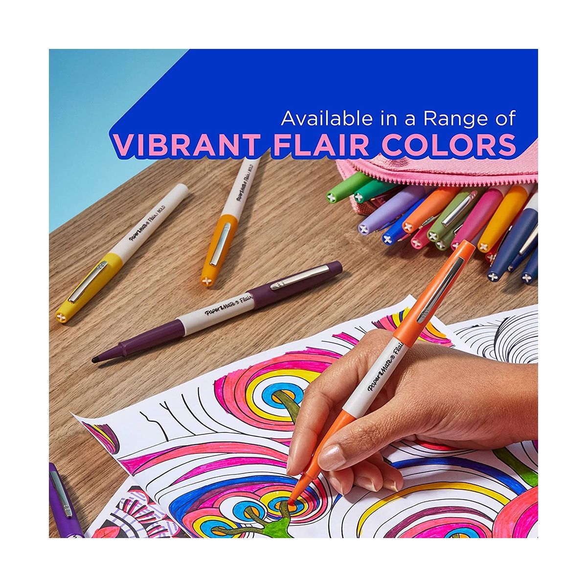 PAPER MATE - Marcadores Paper Mate Flair Punta Gruesa 16 Colores