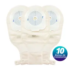 WELLAND MEDICAL - 10x Bolsas De Colostomía Placa Recortable con Filtro Olor y Gases