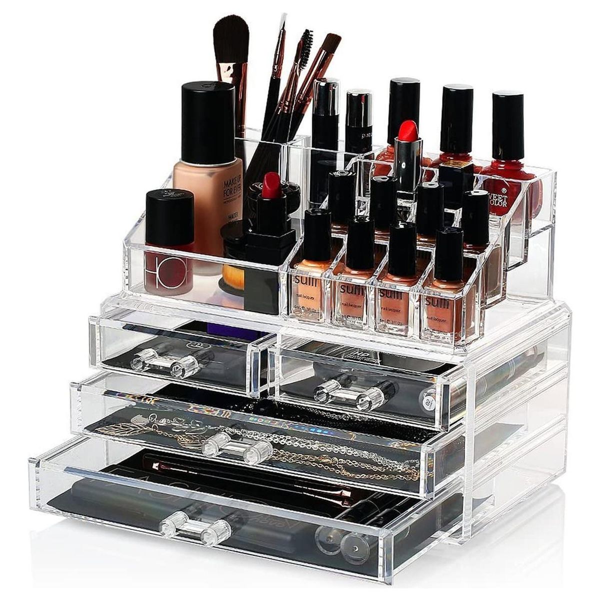 IMPORTCLICK - Organizador Cosmetiquero Maquillaje Joya Acrílico - Verde Aguamarina