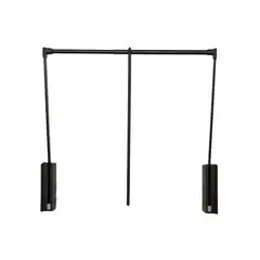 SERVETTO - Elevador Barra Closet 770-1200 mm Negro