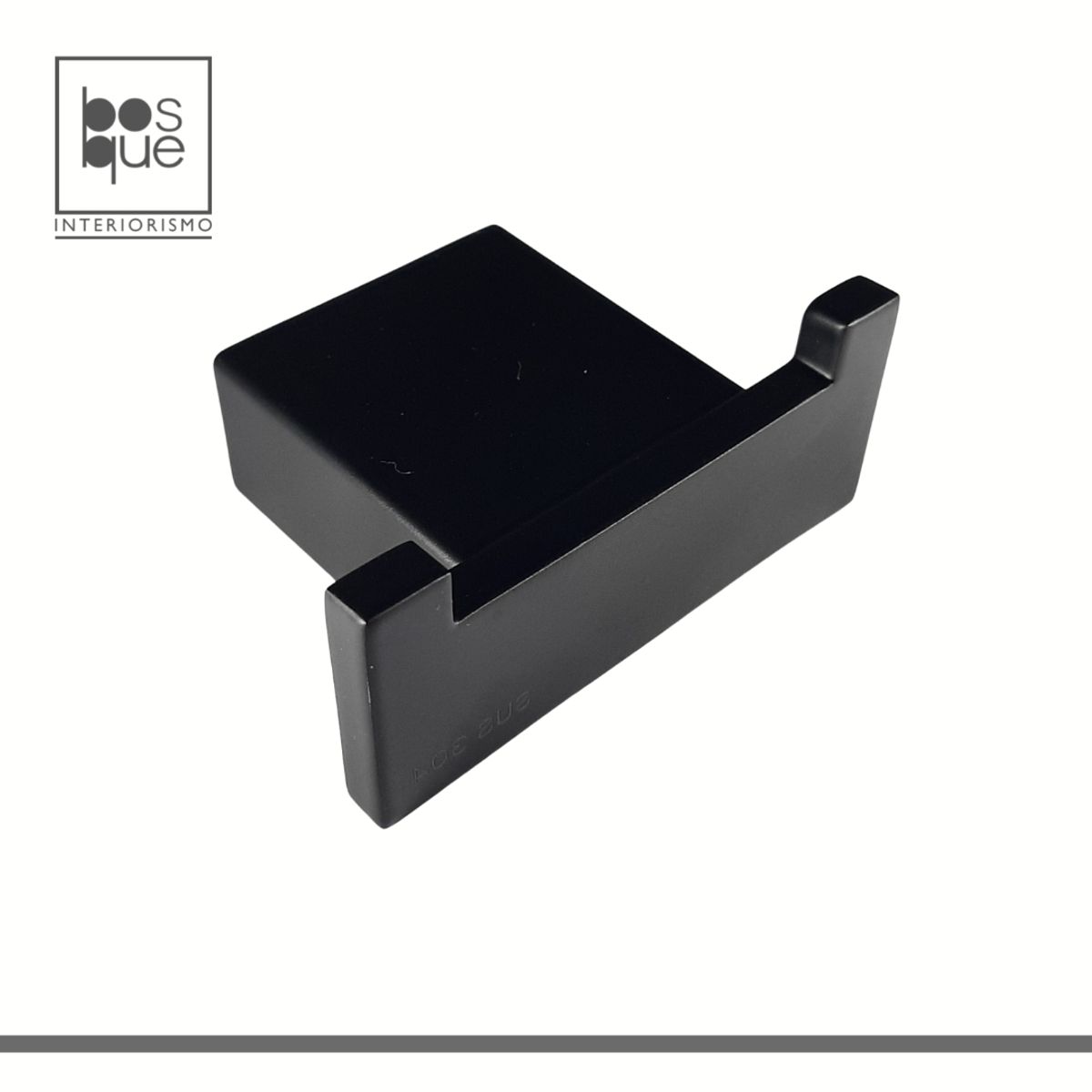 CASAS DEL BOSQUE - COLGADOR PERCHA DOBLE NEGRO MATTE - 2 Unidades
