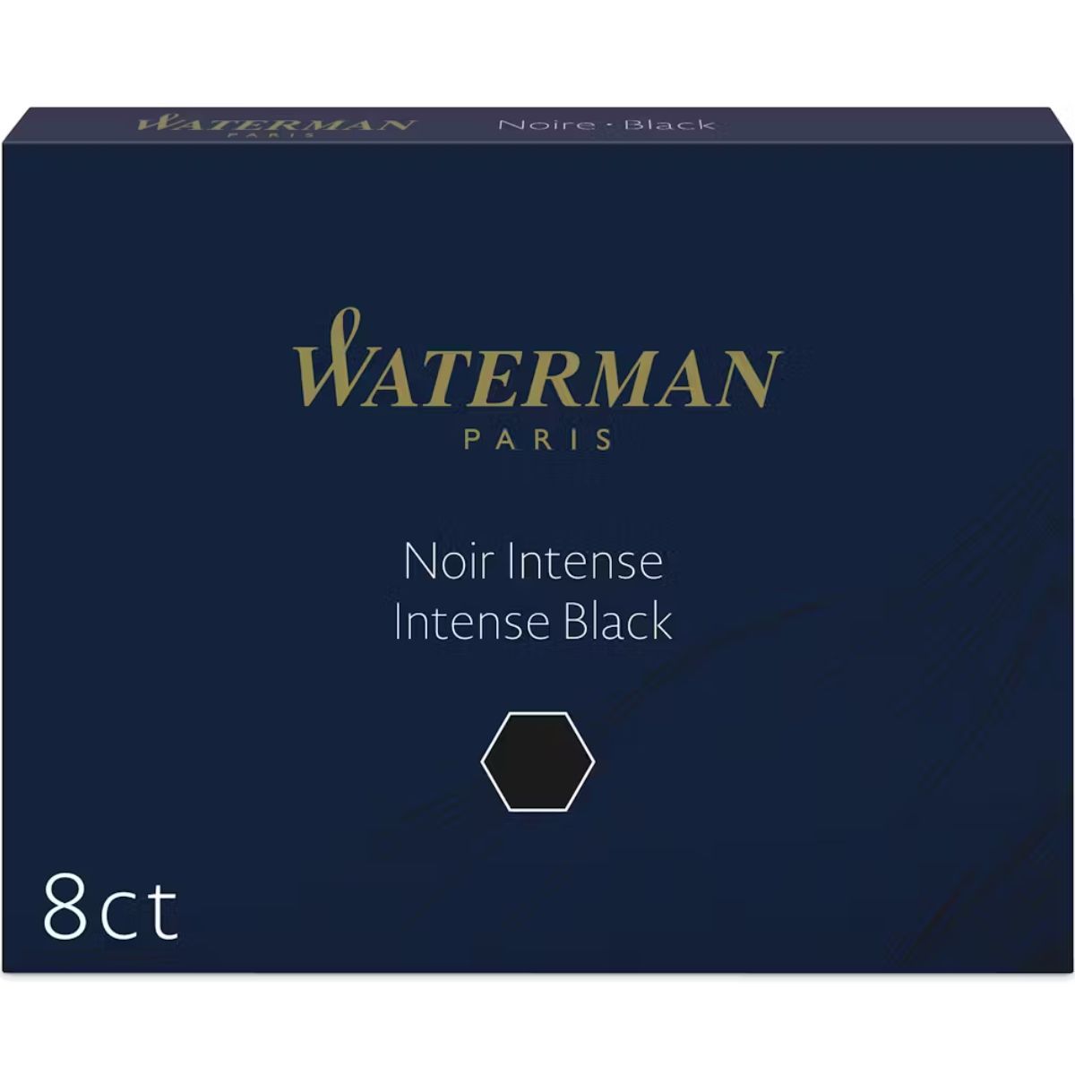 WATERMAN - Cartucho De Tinta Para Pluma Estandar Waterman Negro x8