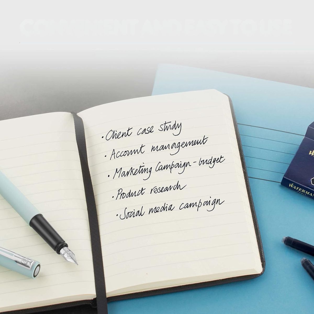 WATERMAN - Cartucho De Tinta Para Pluma Estandar Waterman Negro x8