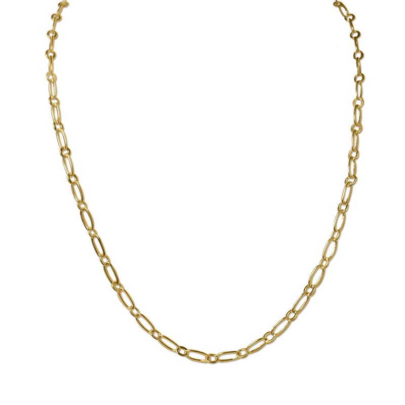 ANDREA COGGIOLA JOYAS - Cadena Ovalada Eslabón 60cm Enchapado Oro 18K