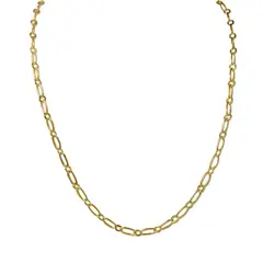 ANDREA COGGIOLA JOYAS - Cadena Ovalada Eslabón 60cm Enchapado Oro 18K