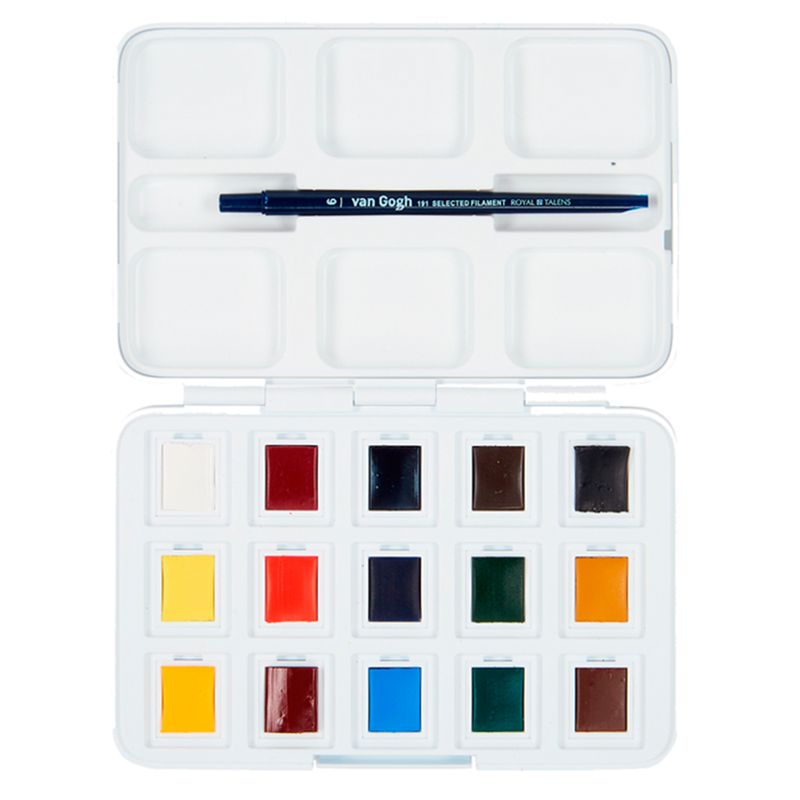 VAN GOGH - Acuarela en Pastillas Van Gogh Set 12+3 Colores Extra