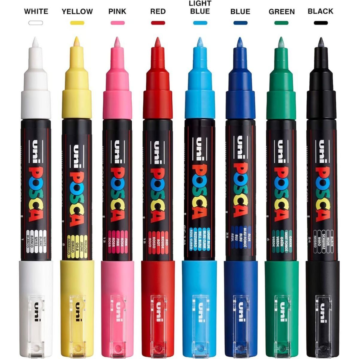 UNI POSCA - Marcadores Posca 1M Set 16 Colores Básicos