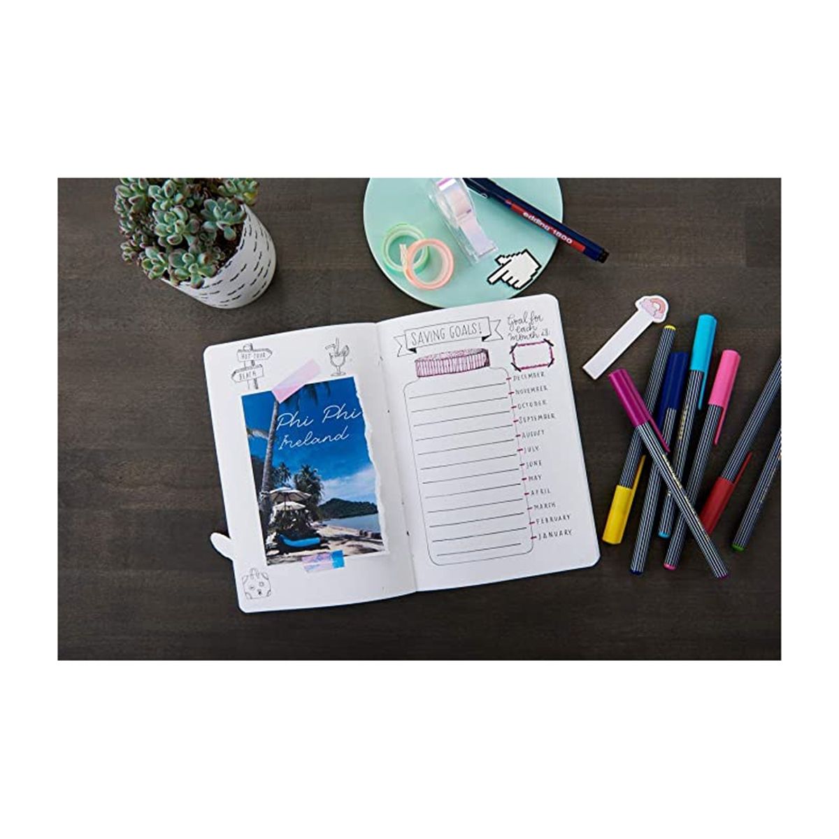 EDDING - Tiralíneas Edding Punta 0.3 Set 16 Colores