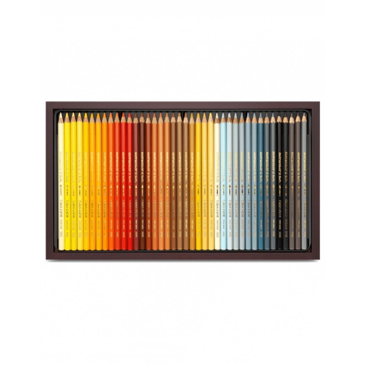 CARAN D'ACHE - Lápices Acuarela Supracolor Caran D Ache Caja Madera Set 120