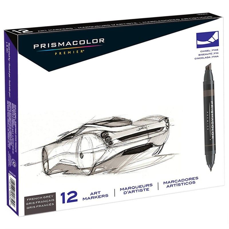 PRISMACOLOR - Marcadores Prismacolor Premier 12 Set Gris Frances