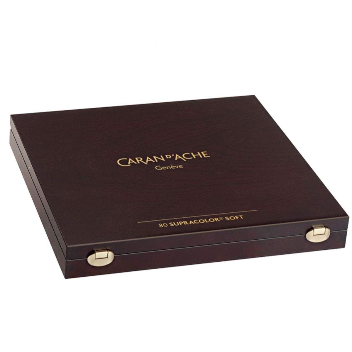CARAN D'ACHE - Lápices Acuarela Supracolor Caran D Ache Caja Madera Set 80