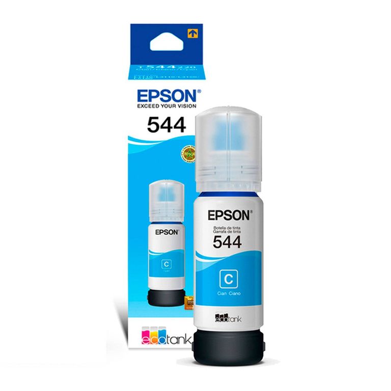 Tinta Botella Epson T544 Color Cyan de 65ml Original EPSON