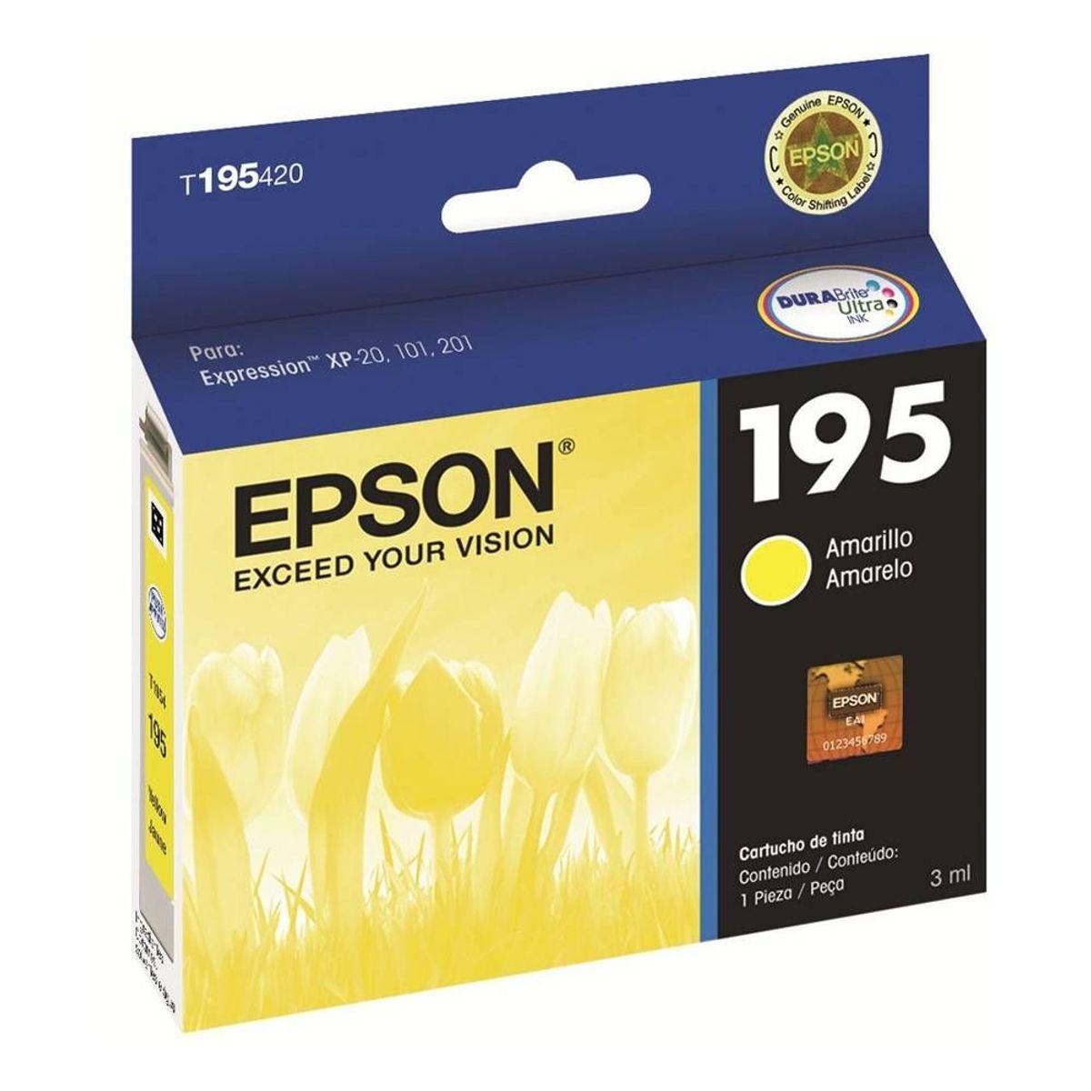 EPSON - Cartucho de Tinta Epson 195 Amarillo Original EPSON