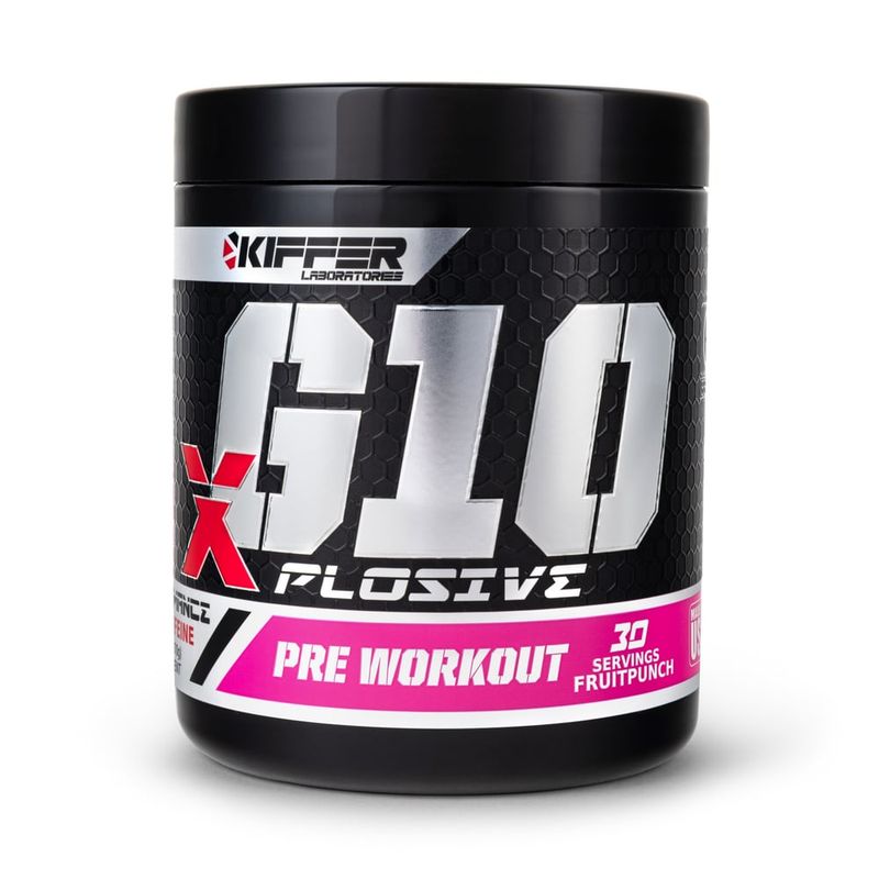 KIFFER - PRE ENTRENO G10 XPLOSIVE 30 SERVICIOS FRUIT PUNCH - KIFFER