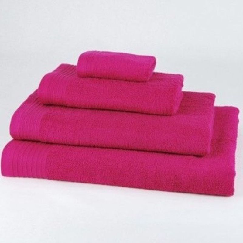 GENERICO - Juego De Toallas Fucsia 450 Grs/m2 (baño Y Mano)
