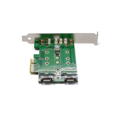 Imagen 2 del producto Tarjeta Adaptadora PCI Express 3 Puertos M.2 1x NVMe 2x SATA