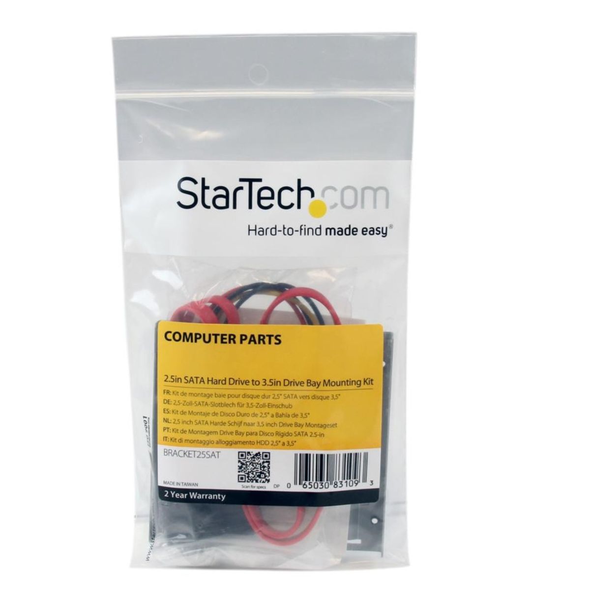 STARTECH - Bandeja de Disco Startech BRACKET25SAT SDD/HDD 2.5 a 3.5 STARTECH