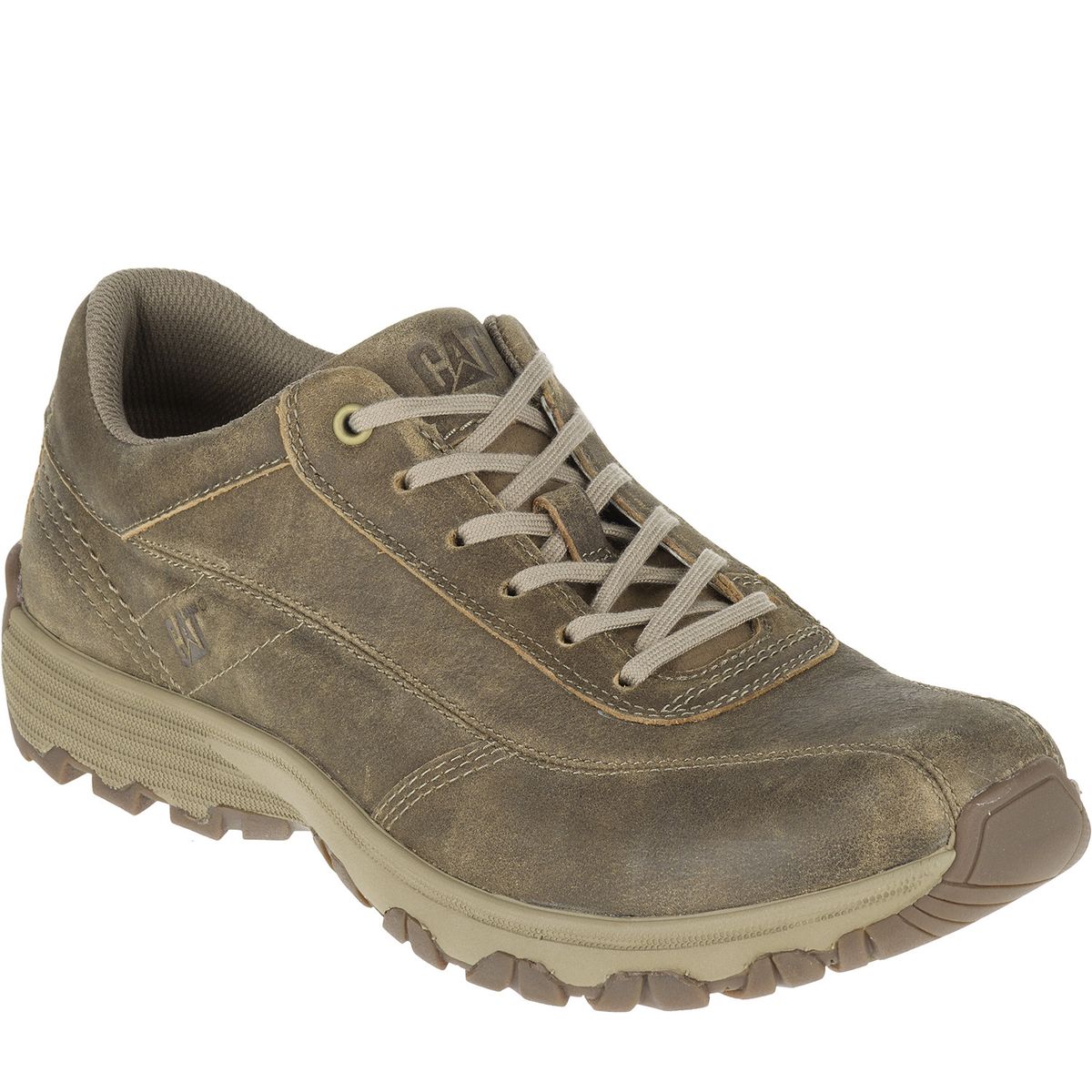 CAT - Zapatillas caña baja Zapatilla cuero hombre eon café CAT