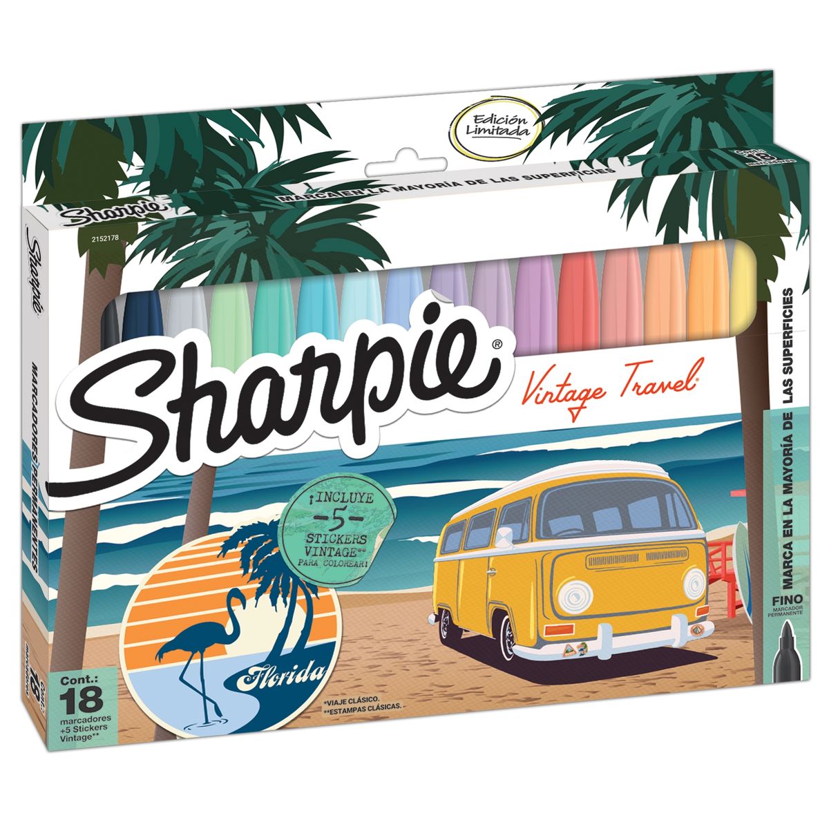 SHARPIE - Marcadores Sharpie Vintage Travel Set 18 Colores