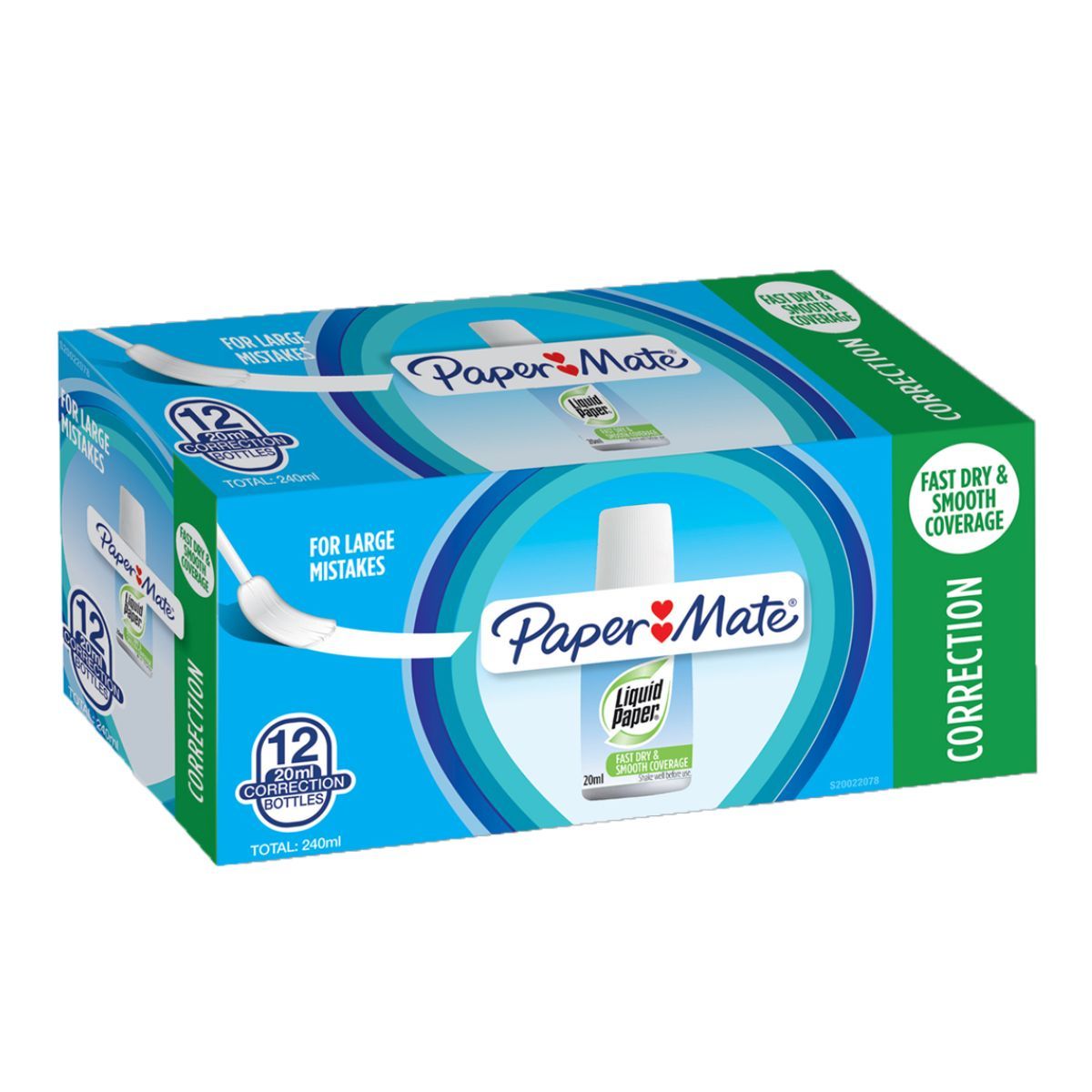 PAPER MATE - Botella Liquid Paper 20ml Set x12