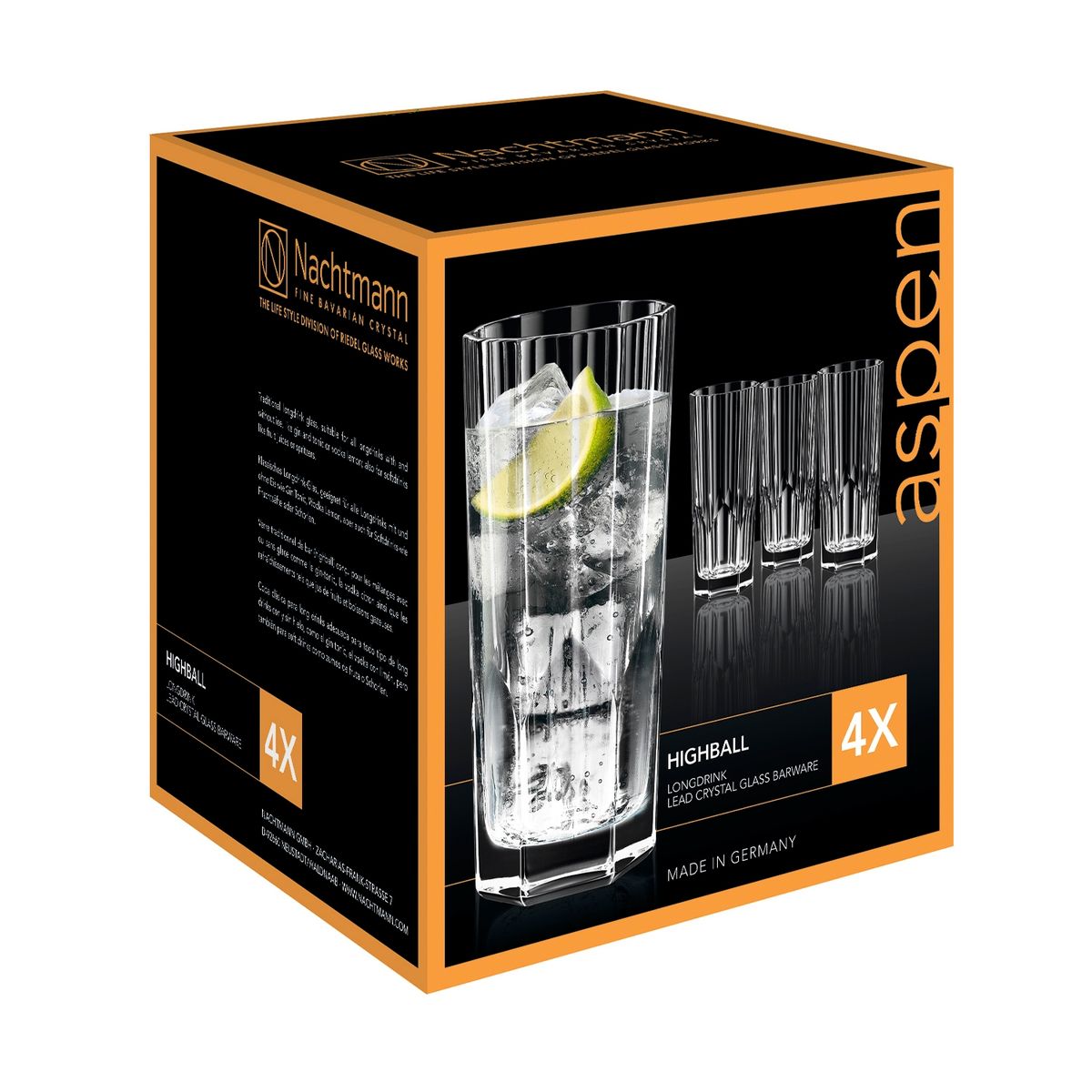 NACHTMANN - Set 4 Vasos Largos Aspen