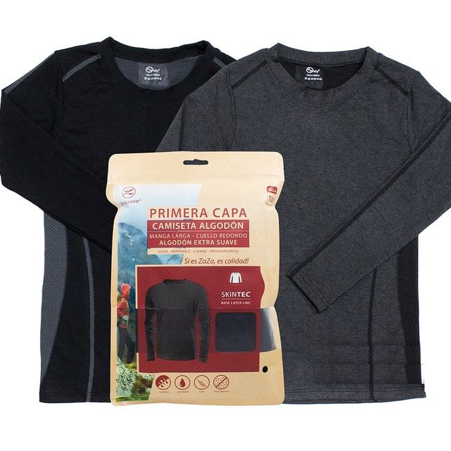 GARSIL - Polera Mujer Primera Capa - Fibra Natural De Algodon - Camiseta