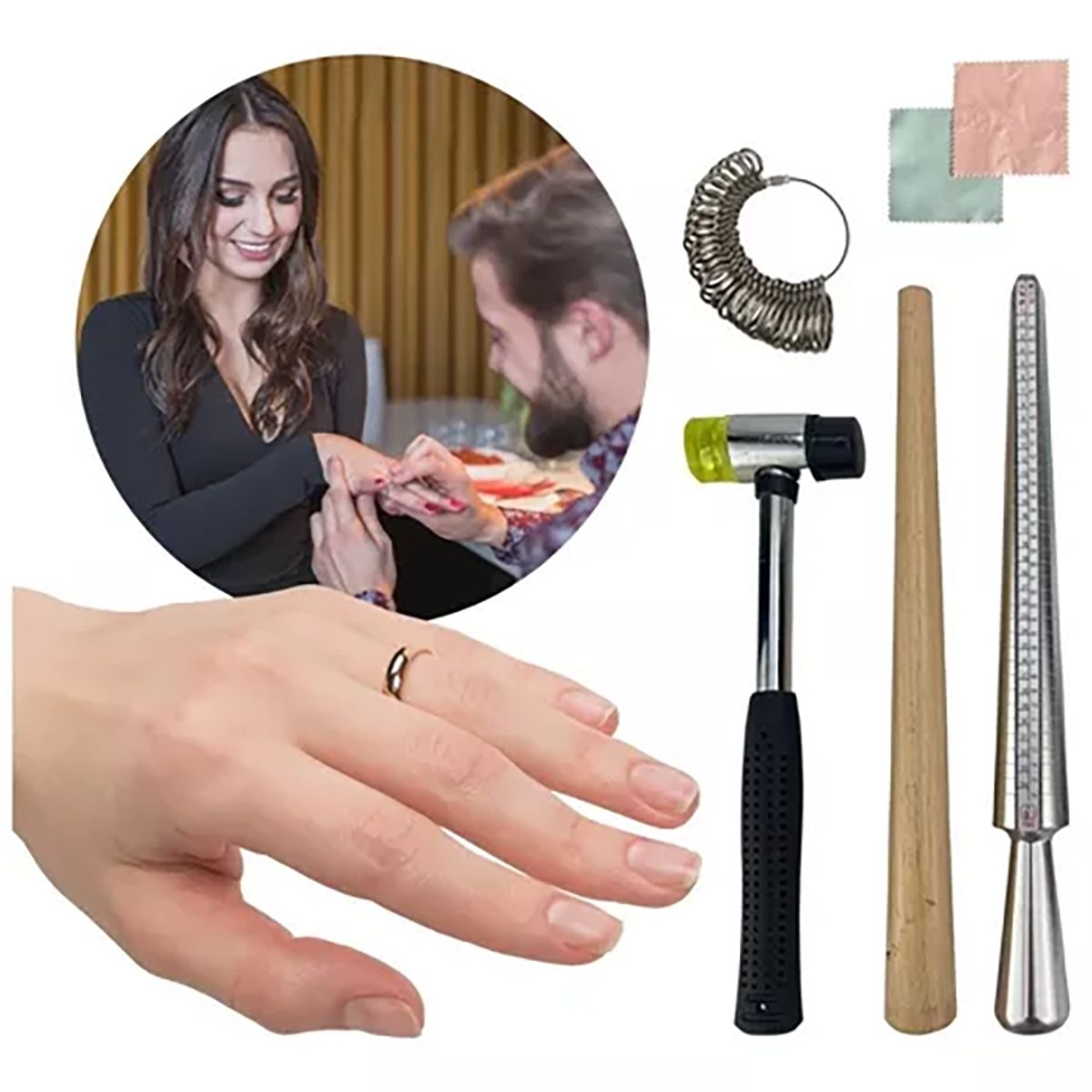 GENERICO - Anillo Joyería Herramienta Para Mandril Joyería Martillo G