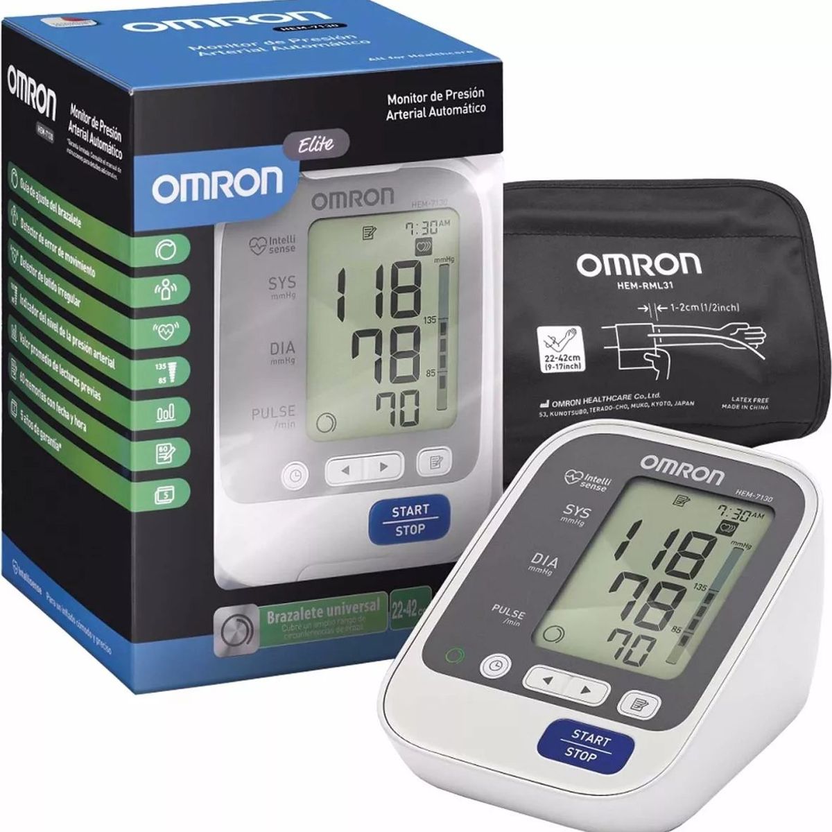 OMRON - Toma Presión Digital Omron Tensiómetro Medidor Presión Arterial 7130