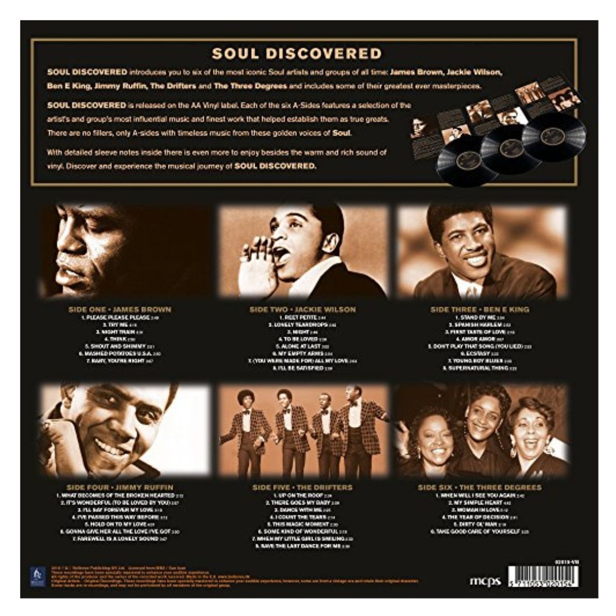 AA - Soul Discovered 3LP James Brown Jackie Wilson y otros