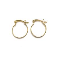 Aros Argolla 14mm Enchapado Oro 18K