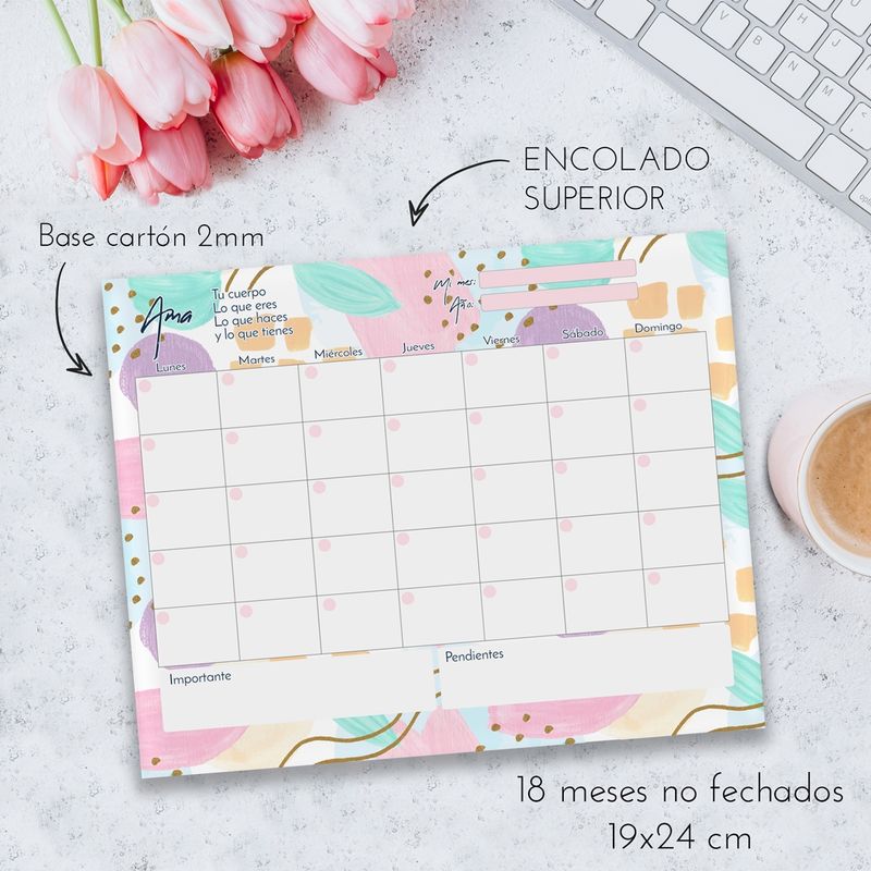 FATI - Planificador mensual Ama 18 meses no fechados