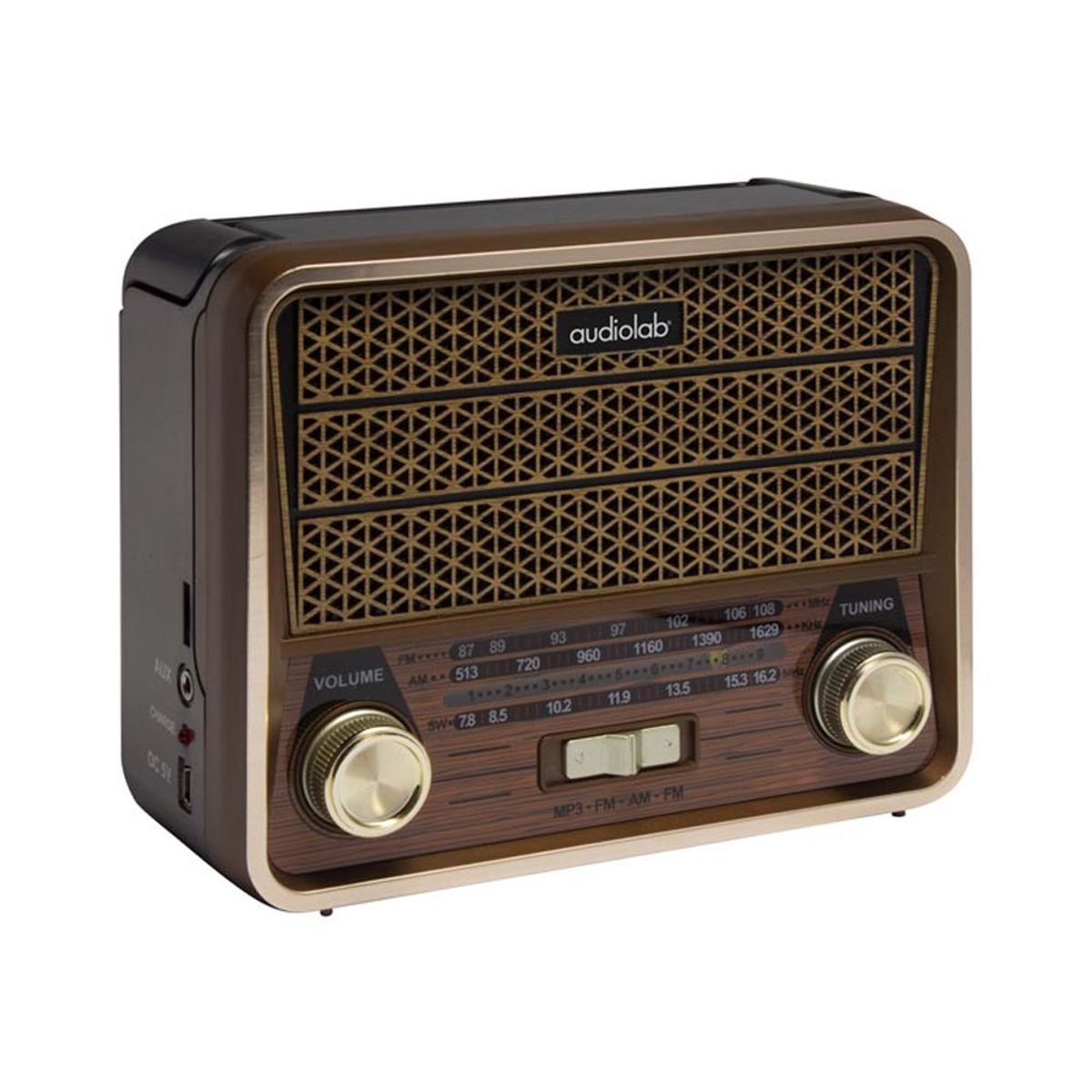 AUDIOLAB - Radio Mini Retro Audiolab Bluetooth-FM-Recargable