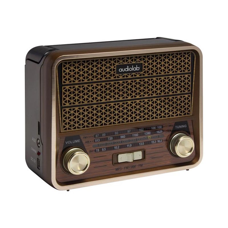 AUDIOLAB - Radio Mini Retro Audiolab Bluetooth-FM-Recargable