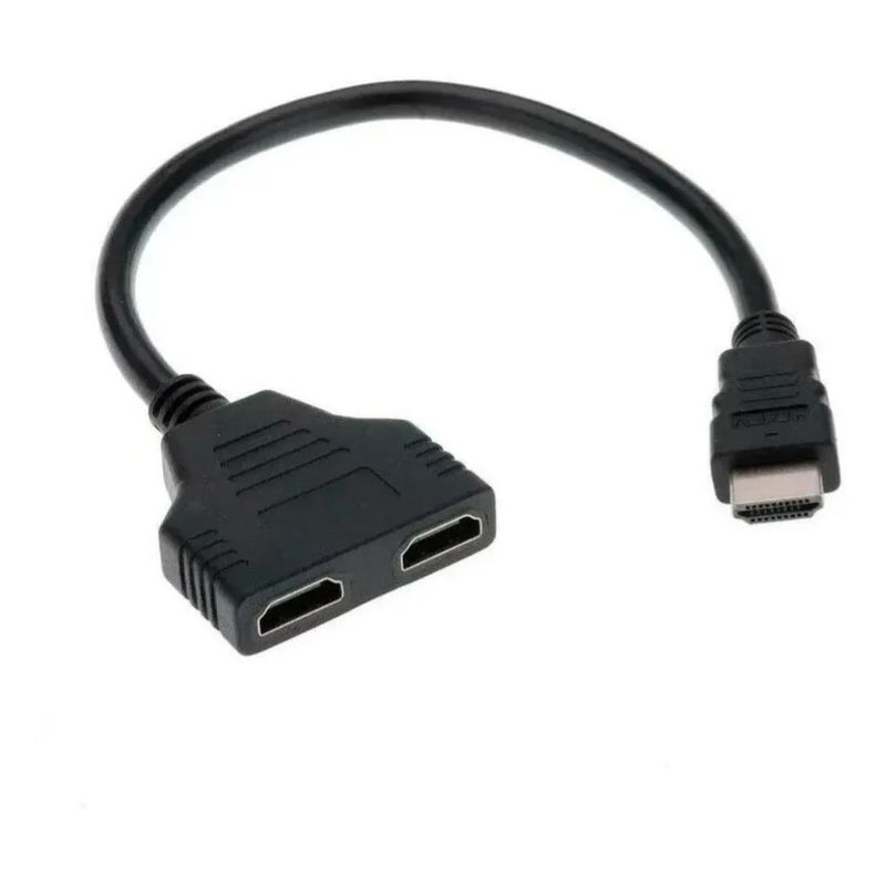 GENERICO - Cable Tipo Hdmi 1 Macho A Doble 2 Hembra Adaptador